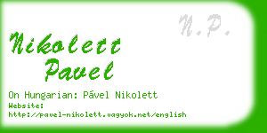 nikolett pavel business card